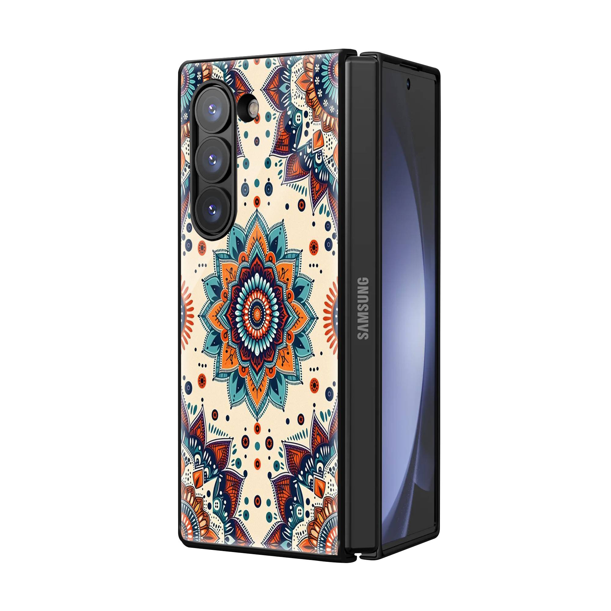 Mandala Harmony Samsung Z Fold Glass Case image 1