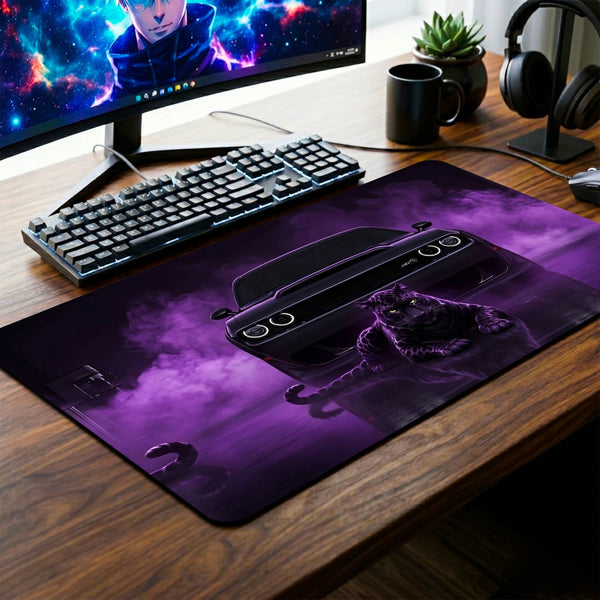 Dark Muscle Car Desk Mat - 14 x 23 Inch image