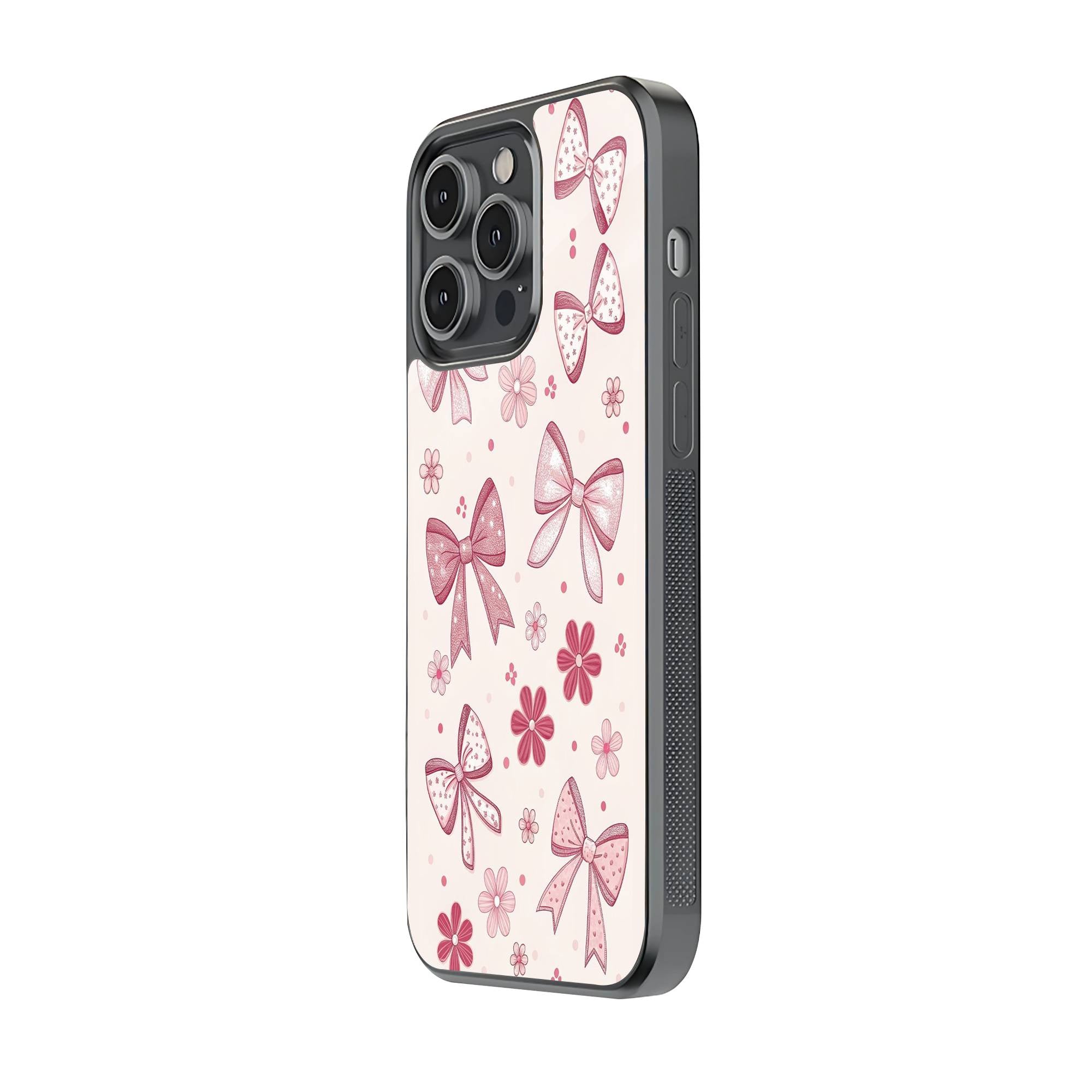 Pink Bow Glass Case Secondary image