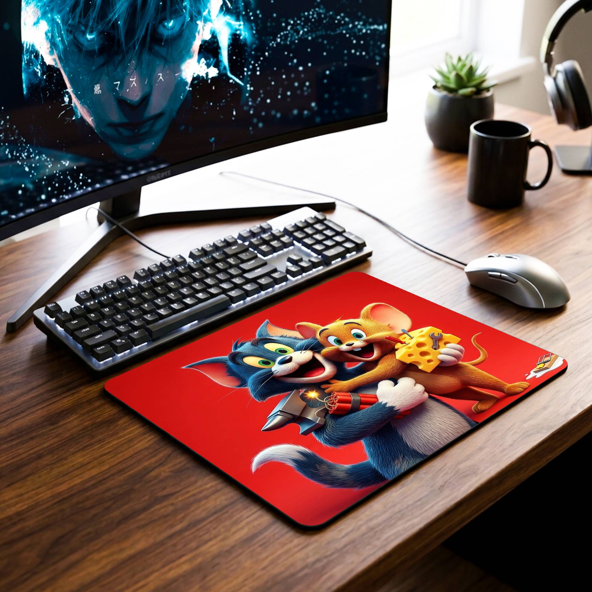 Tom & Jerry Desk Mat - 7.5 x 9 Inch image