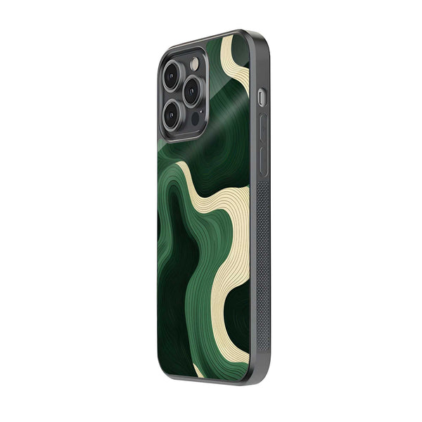 Green Contours Glass Case image 1