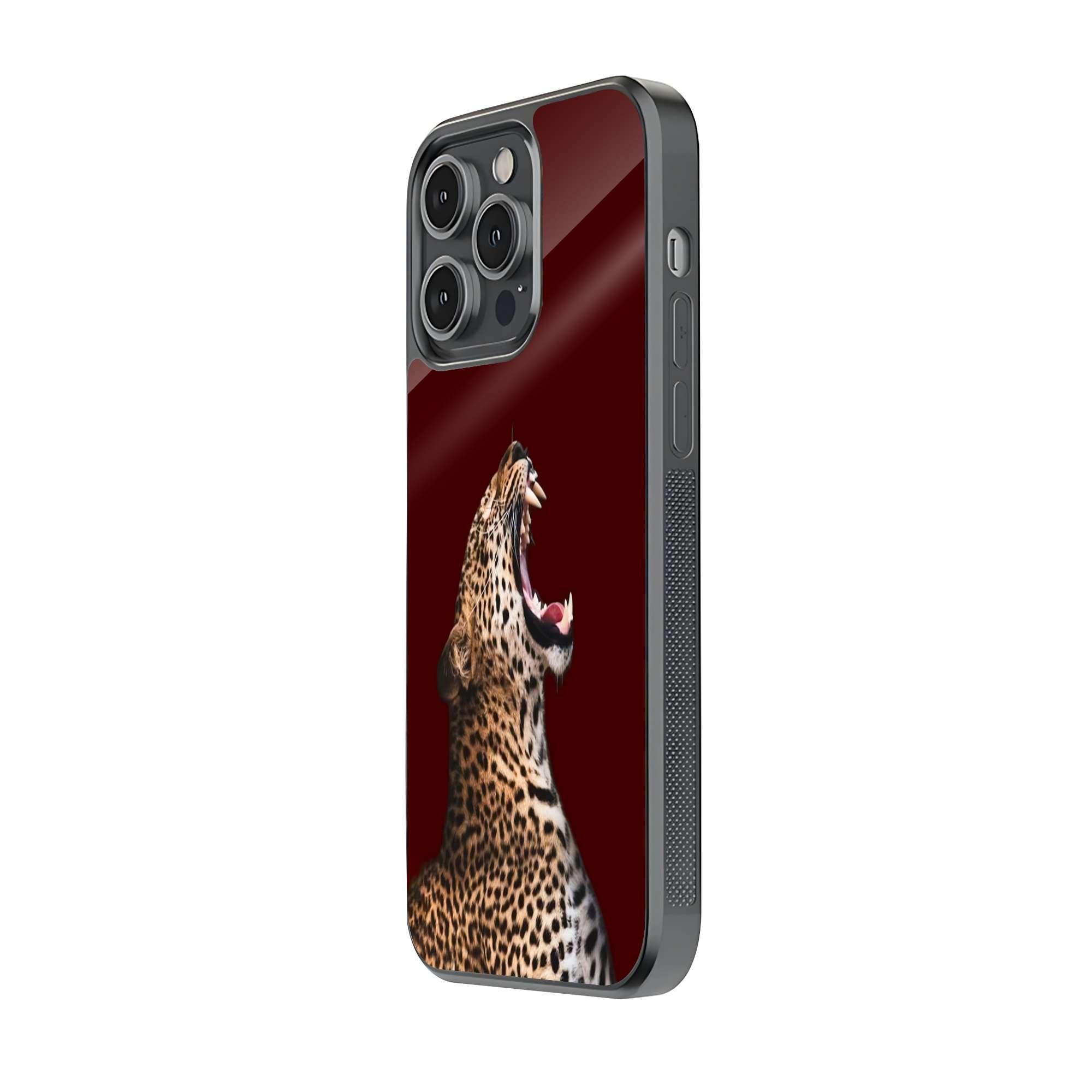 Leopard Minimalist Art Glass Case image 1
