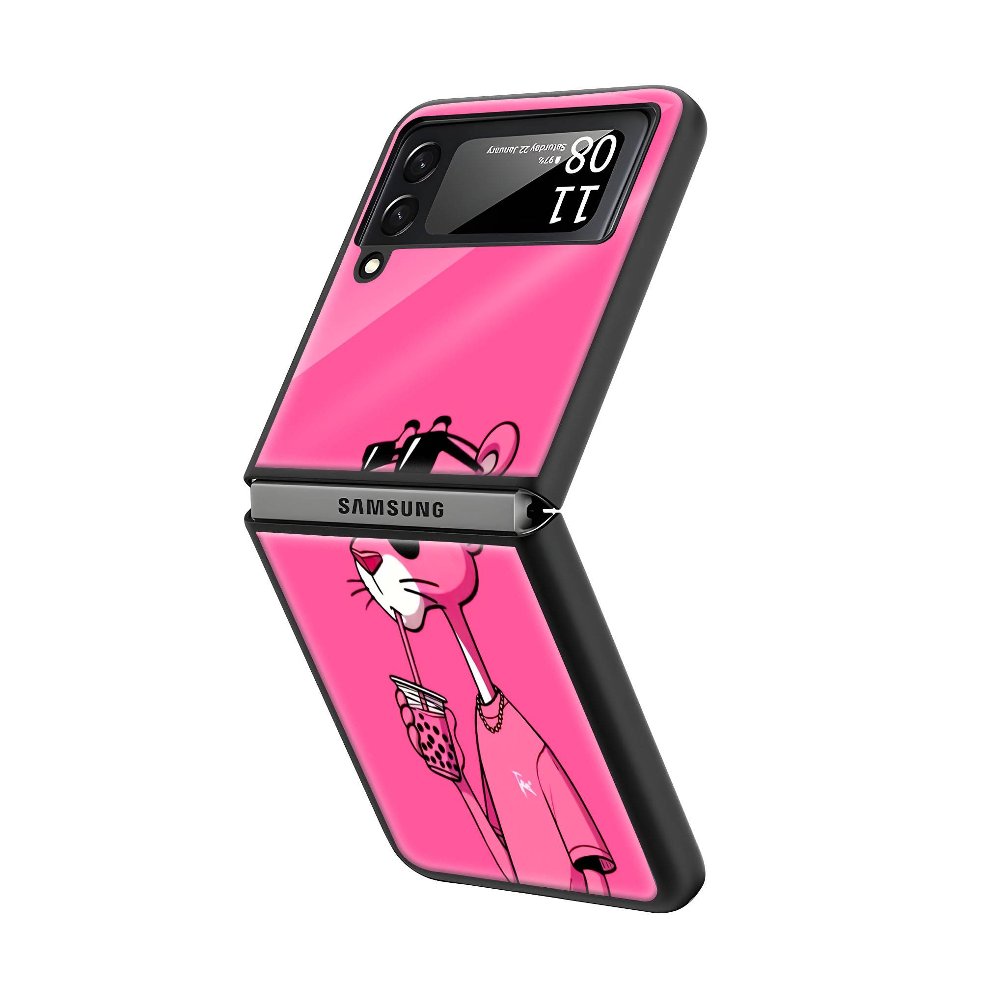 Thirsty Panther Samsung Z Flip Glass Case image 1