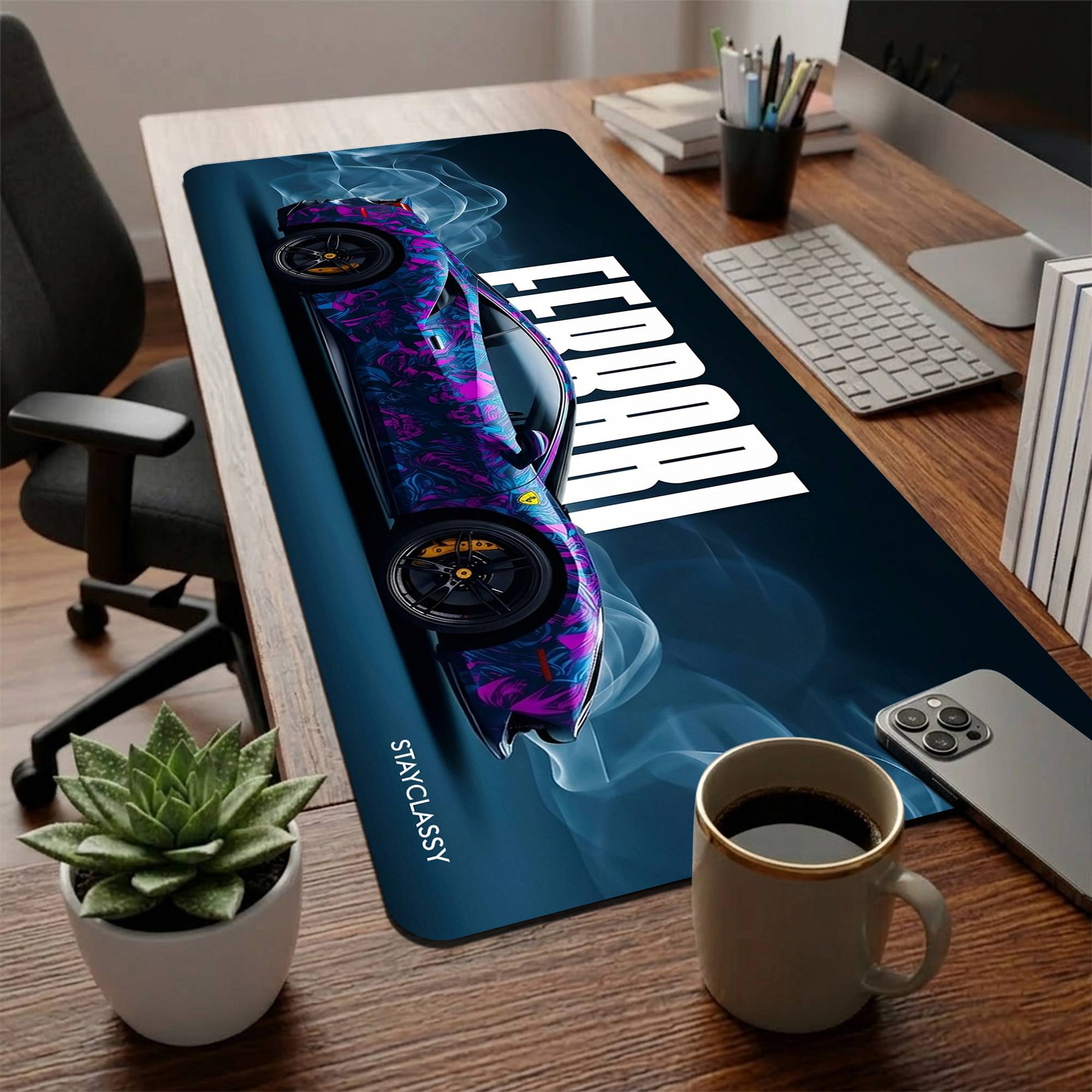 Colorful Ferrari Desk Mat image 1