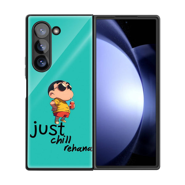 Crayon Shinchan Samsung Z Fold Glass Case image 2