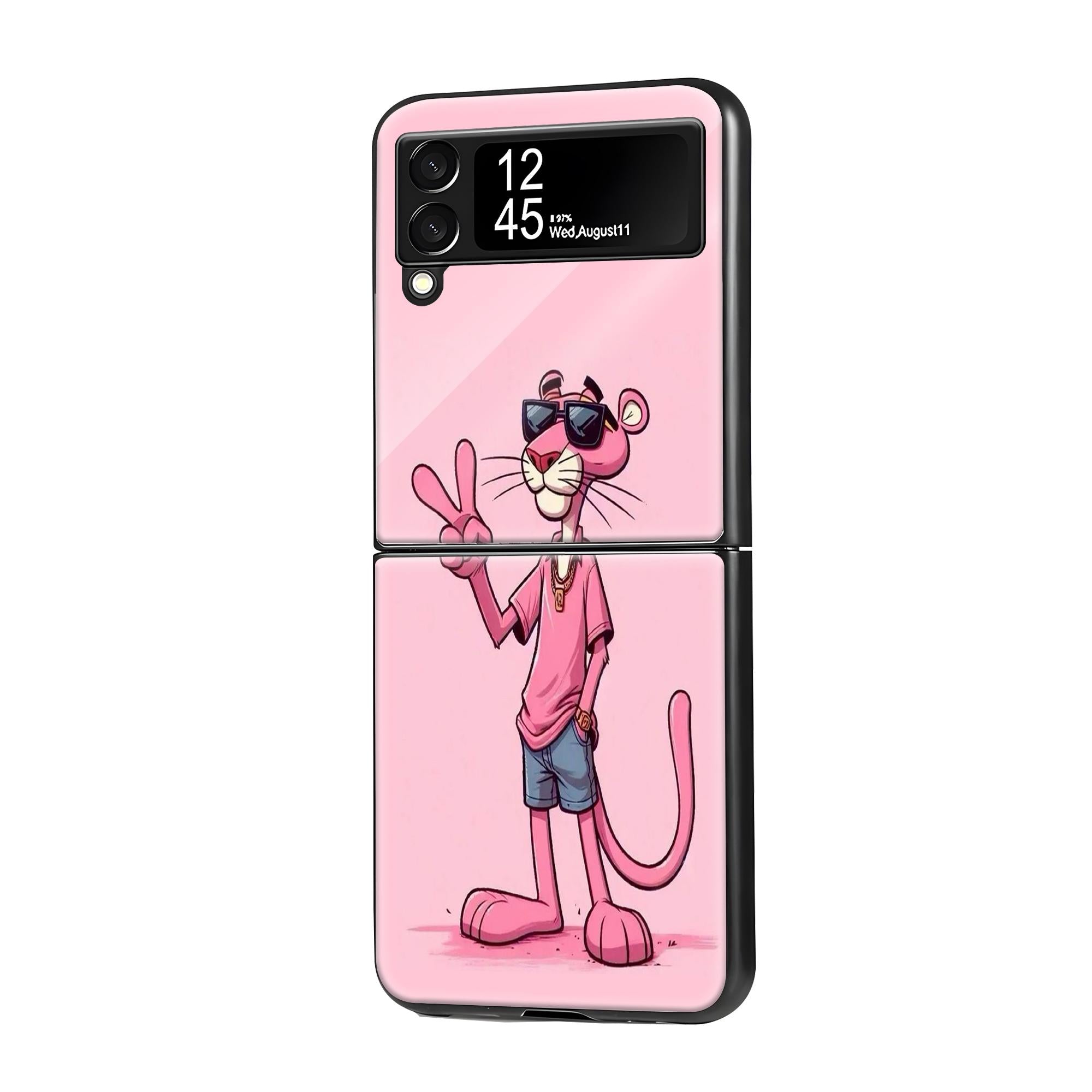 Pink Panther Samsung Z Flip Glass Case image 0 Main image
