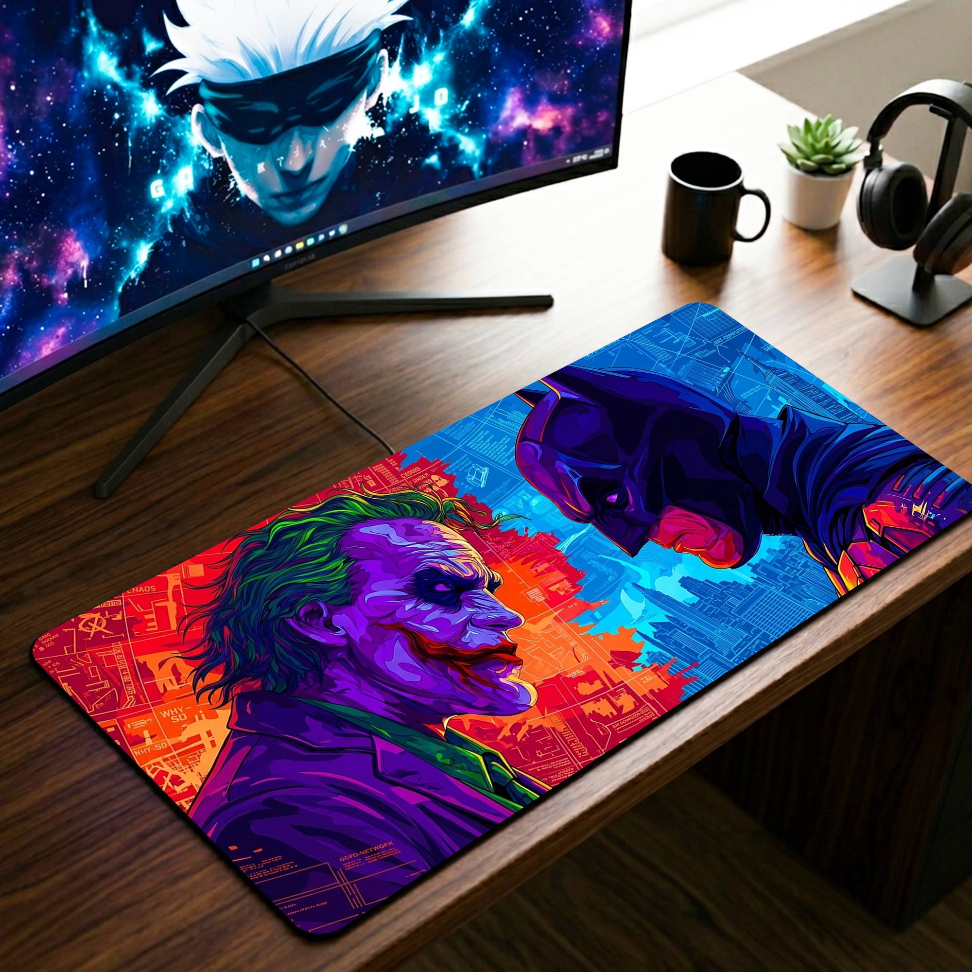 Batman VS Joker Desk Mat - 11 x 23 Inch image