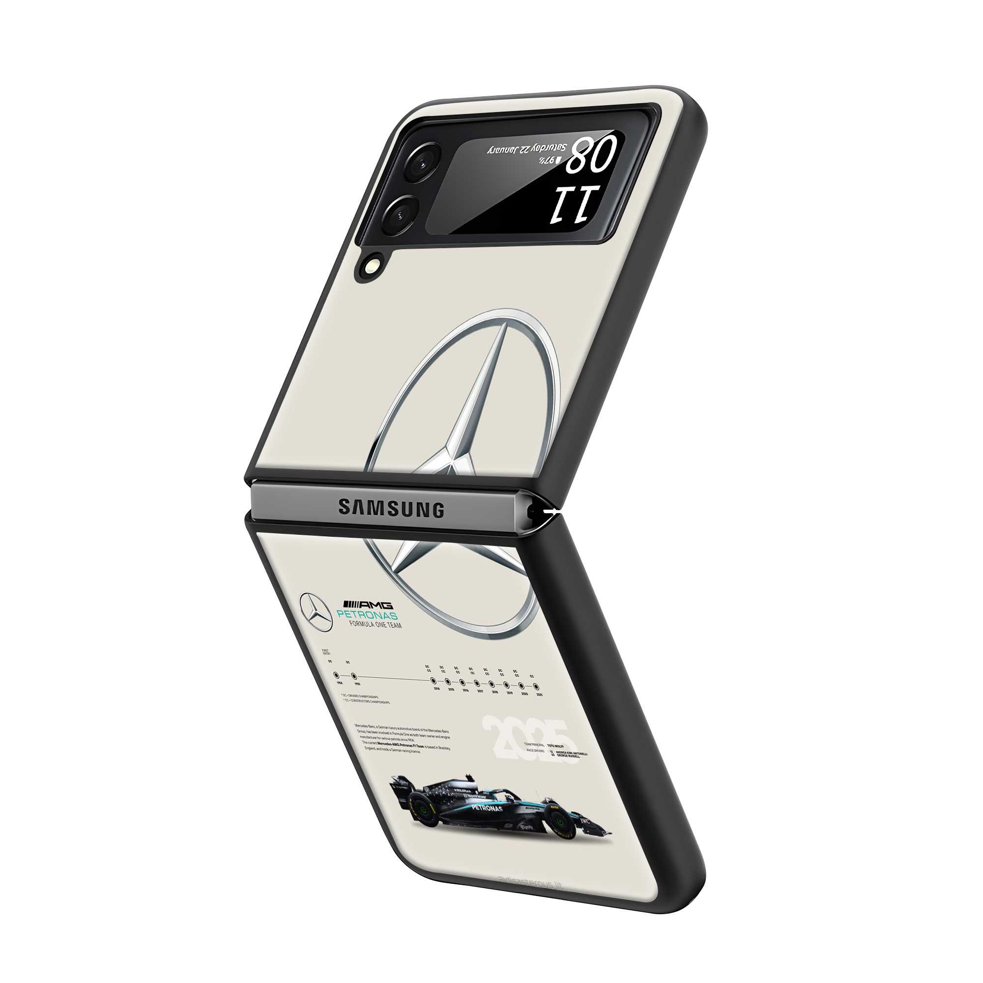 Mercedes F1 Samsung Z Flip Glass Case Secondary image