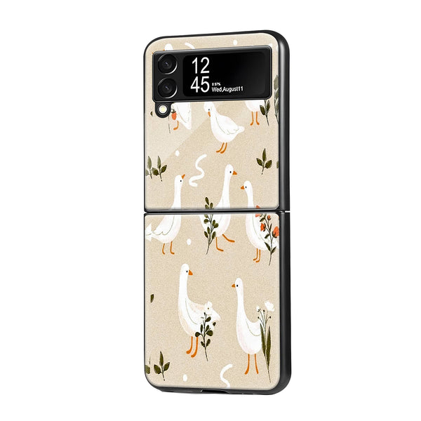 Dainty Ducks Samsung Z Flip Glass Case image 0