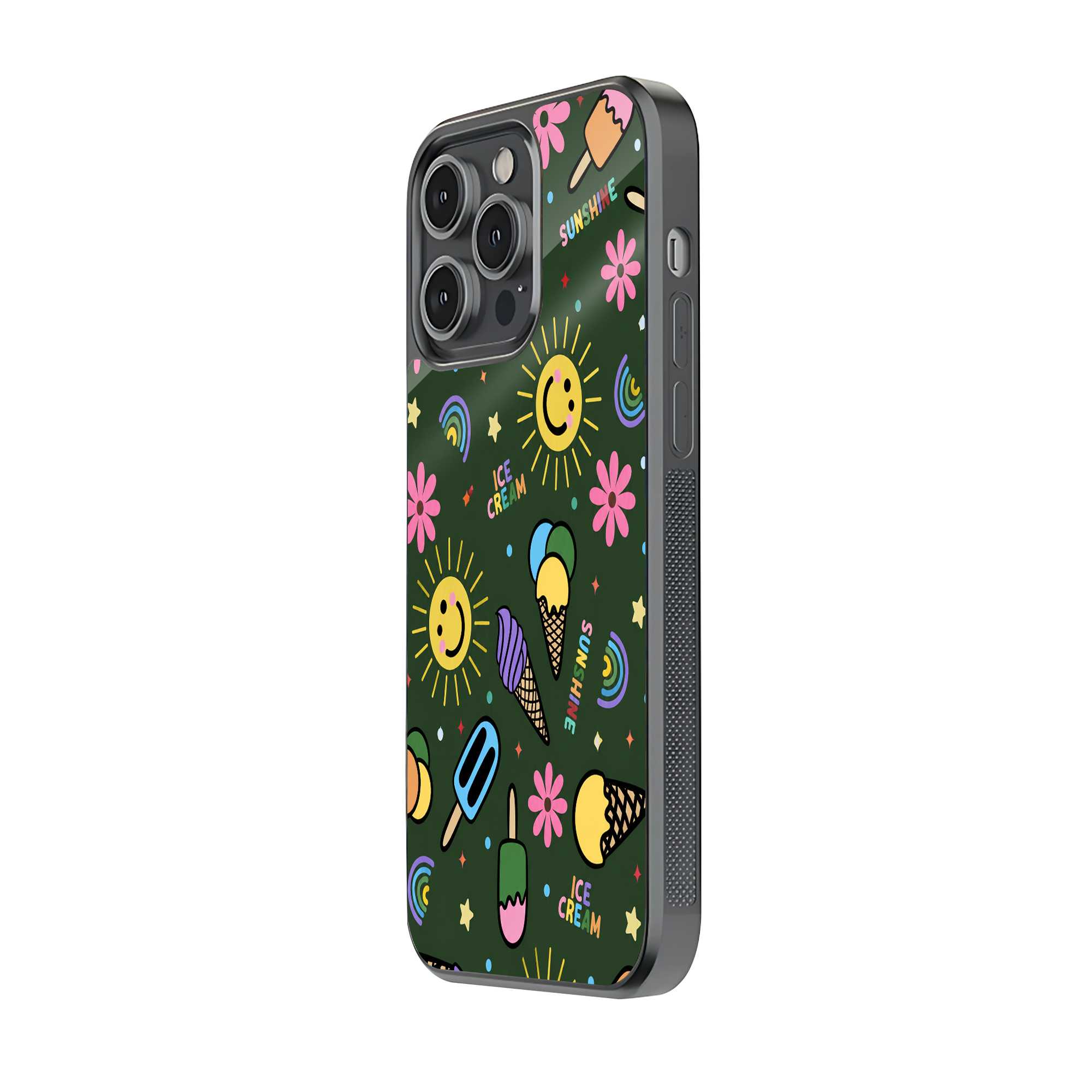 Ice Cream Pattern Glass Case Secondary image