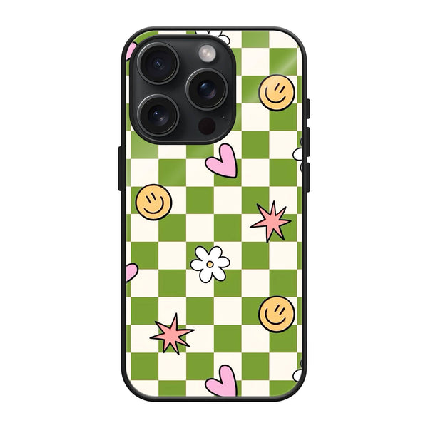 Smiley Squares Glass Case image 0