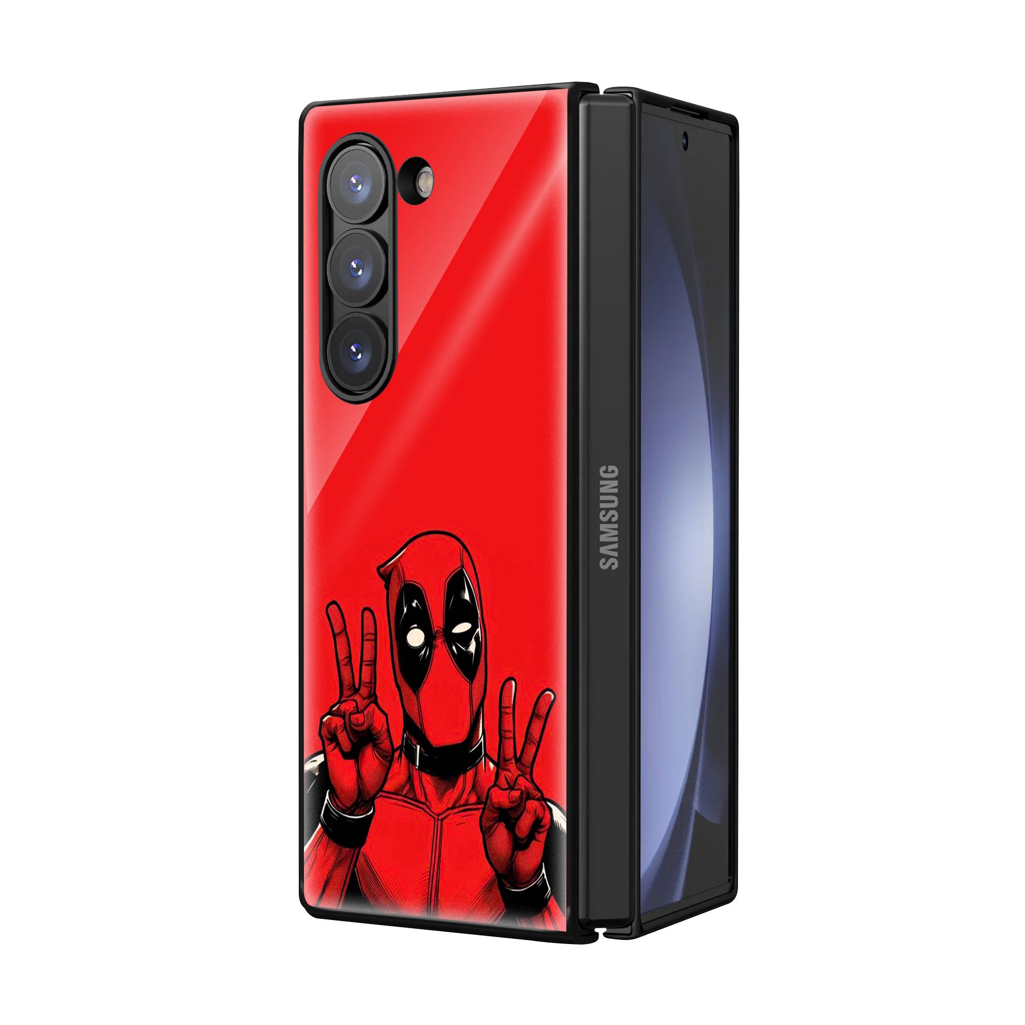 Deadpool Samsung Z Fold Glass Case Secondary image