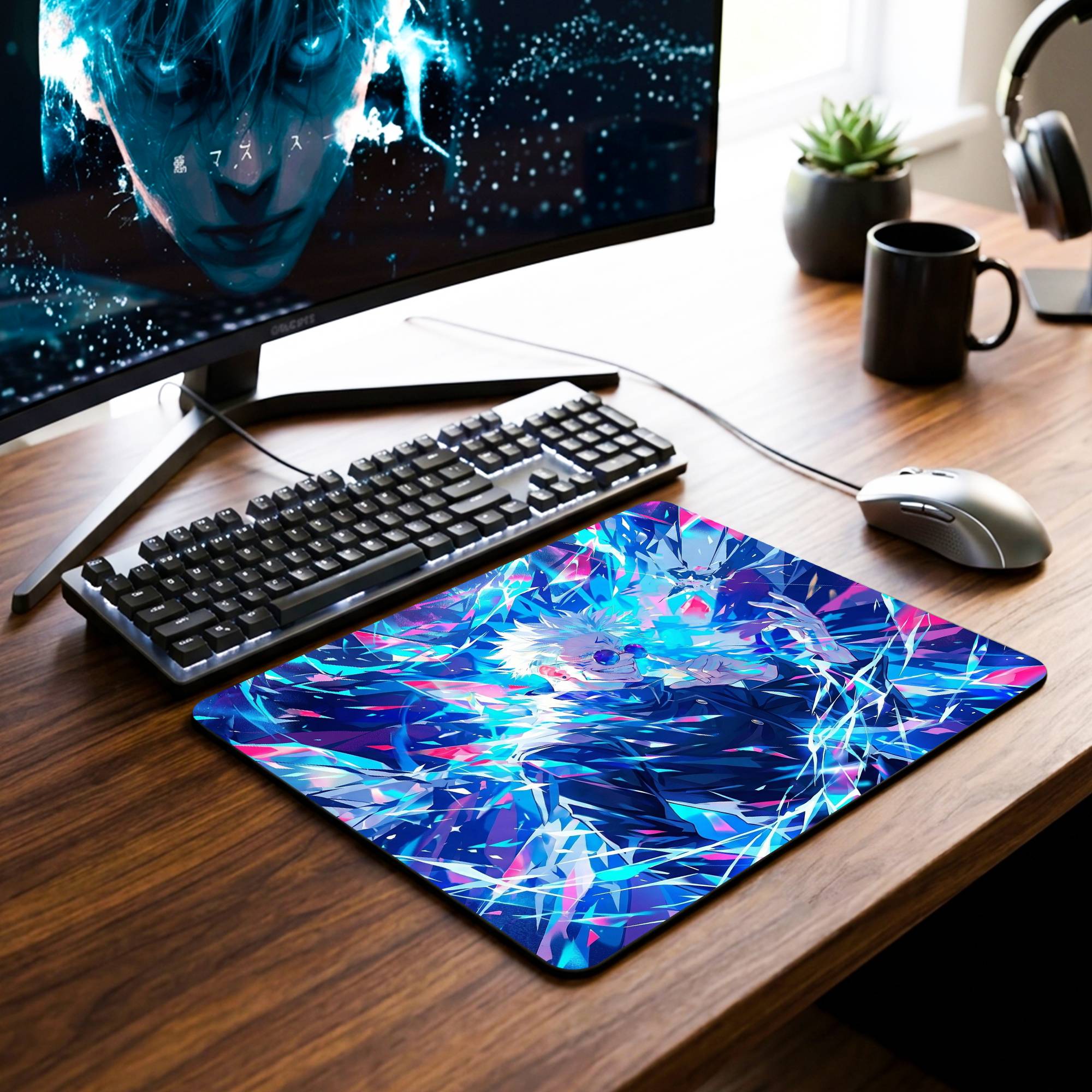 Satoru Gojo Desk Mat - 7.5 x 9 Inch image