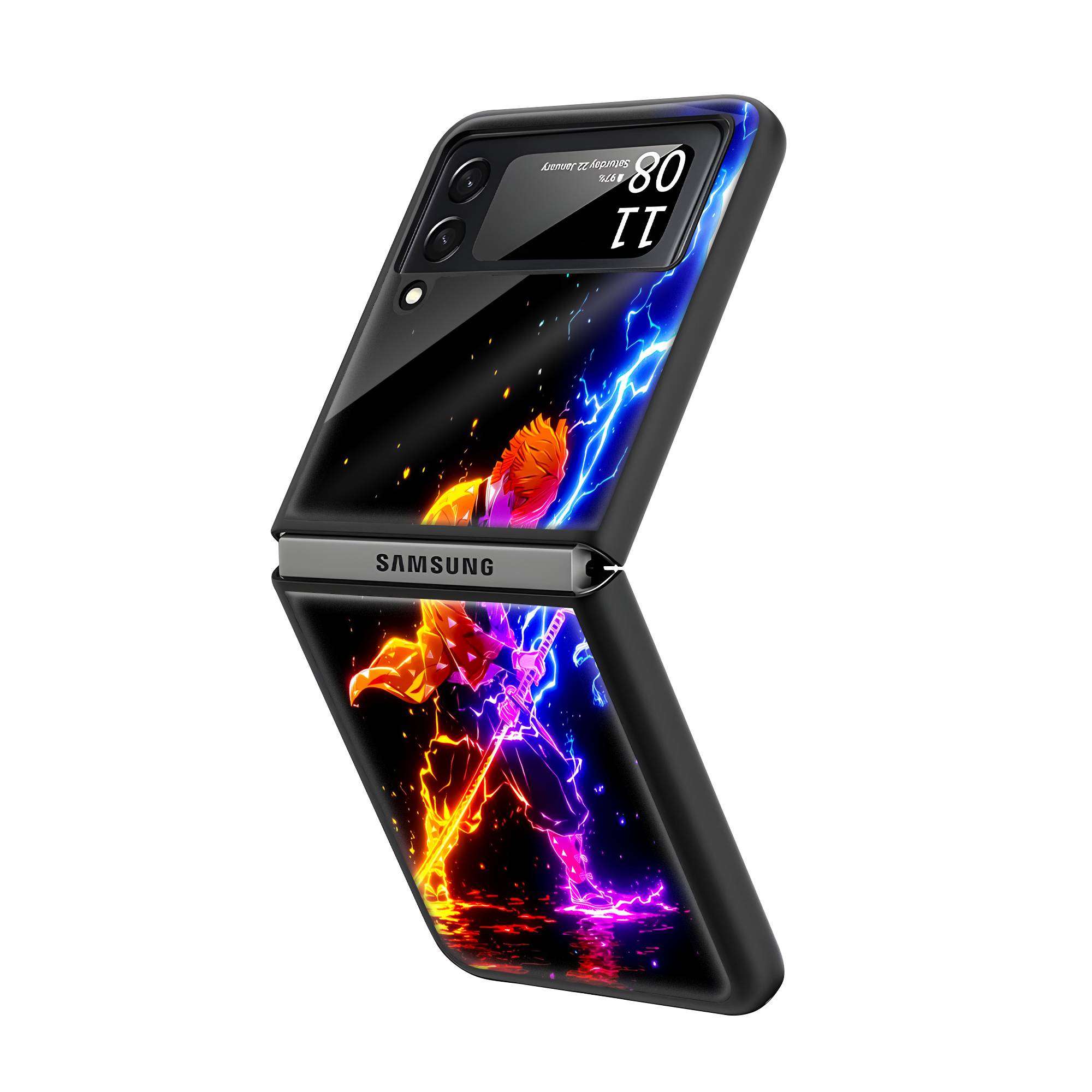 Zenitsu Agatsuma Samsung Z Flip Glass Case image 1
