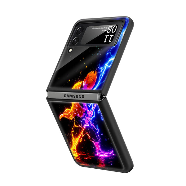 Zenitsu Agatsuma Samsung Z Flip Glass Case image 1