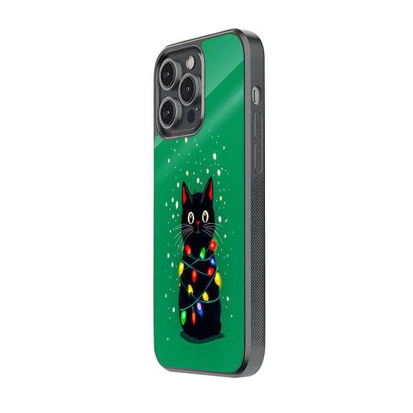 Christmas Cat Glass Case image 1
