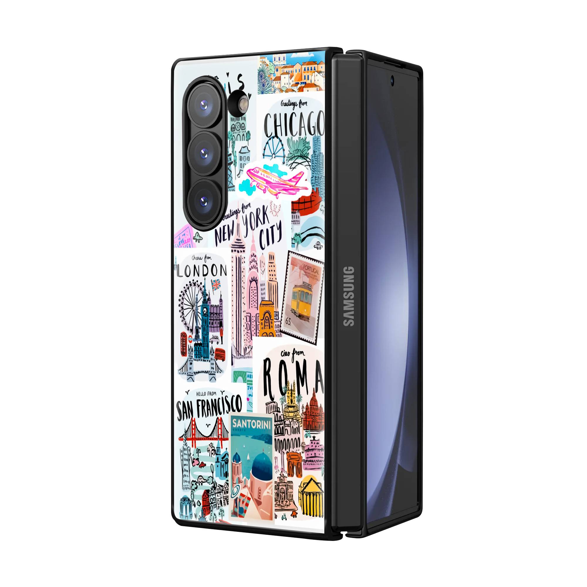 Wanderlust Vibes Samsung Z Fold Glass Case Secondary image