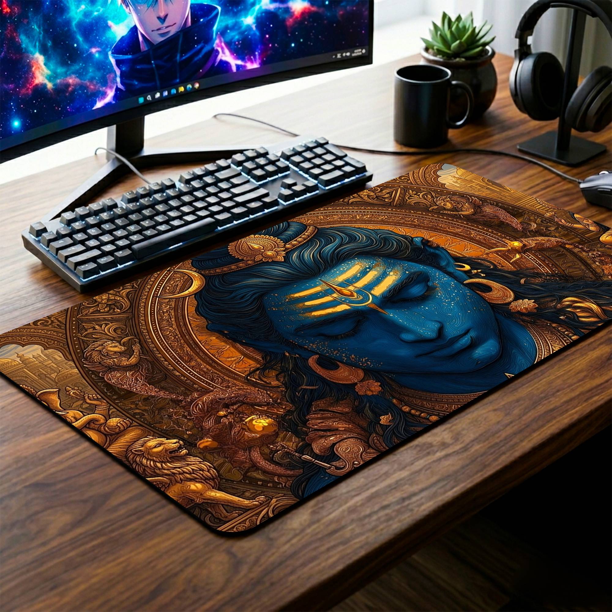Deep Meditation Desk Mat - 14 x 23 Inch image