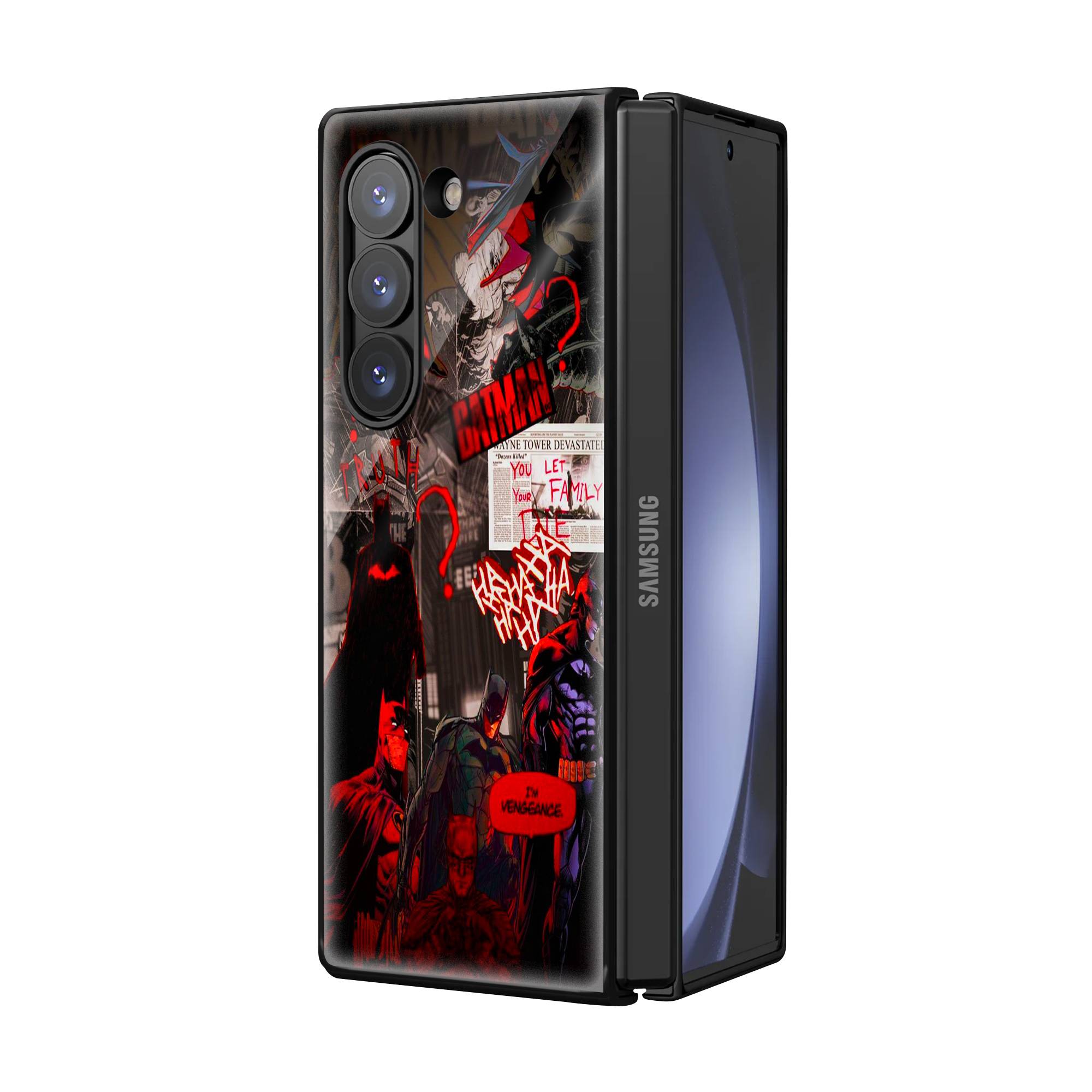 Batman Artwork Samsung Z Fold Glass Case Secondary image