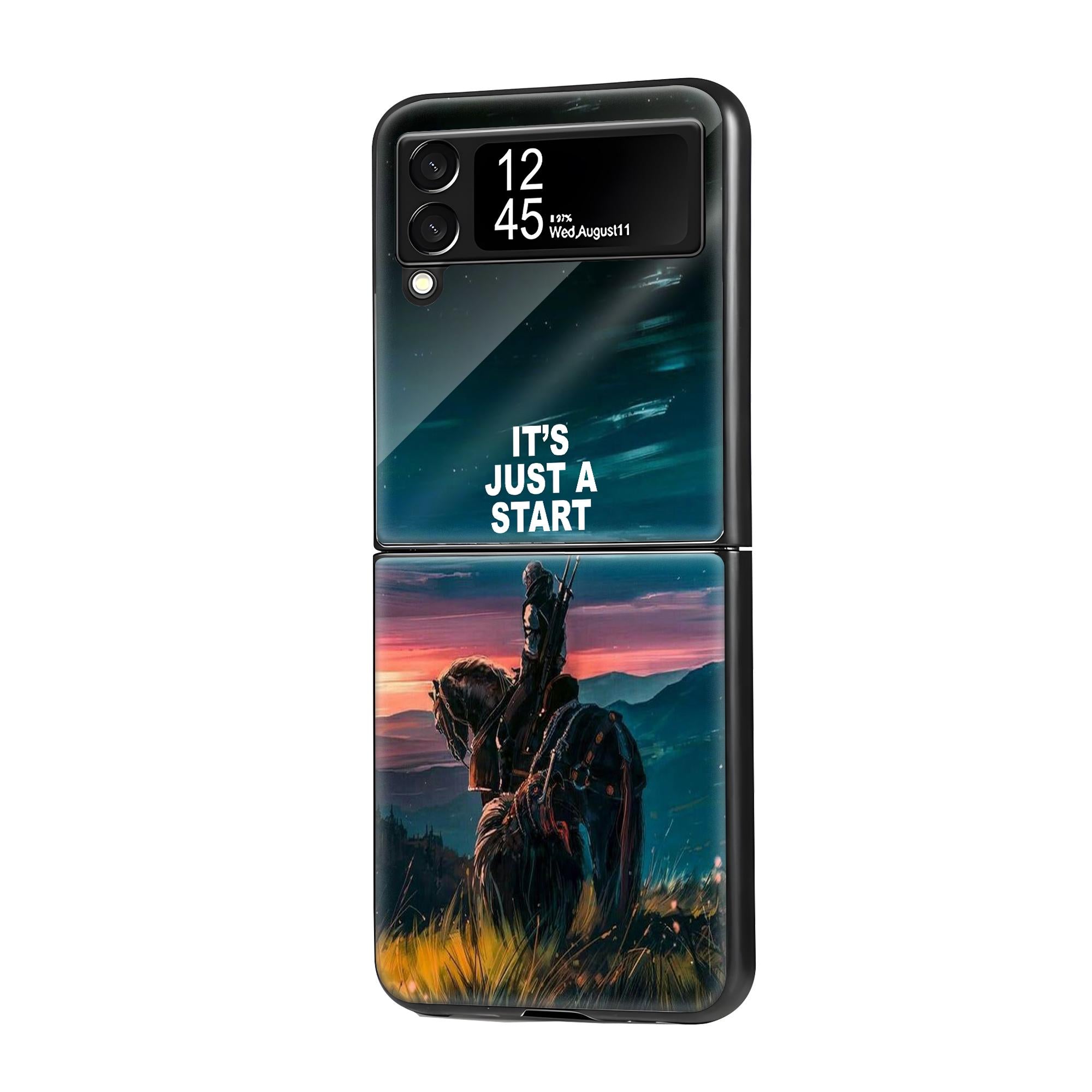 Just a Start Samsung Z Flip Glass Case image 0 Main image
