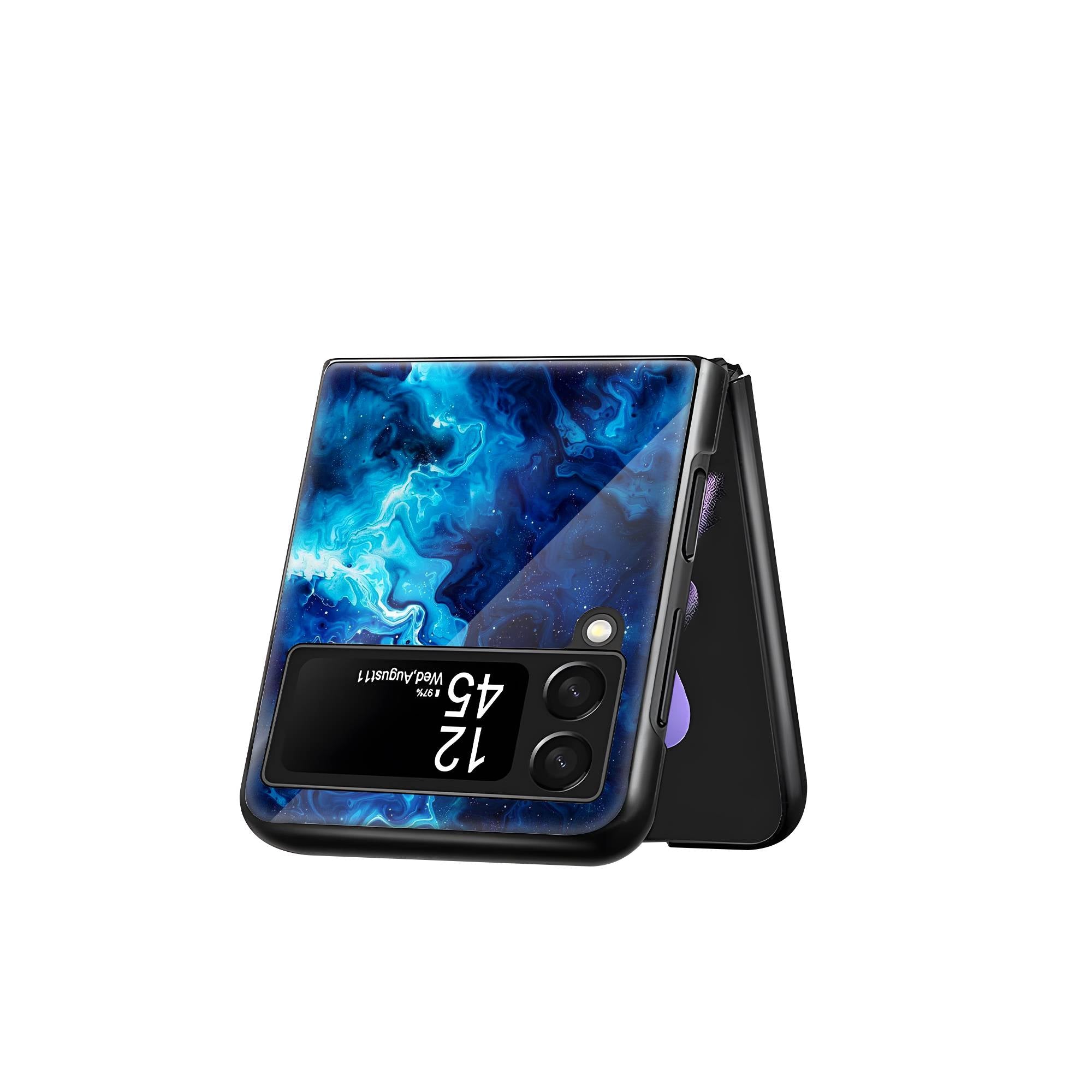 Starry Ocean Samsung Z Flip Glass Case image 2