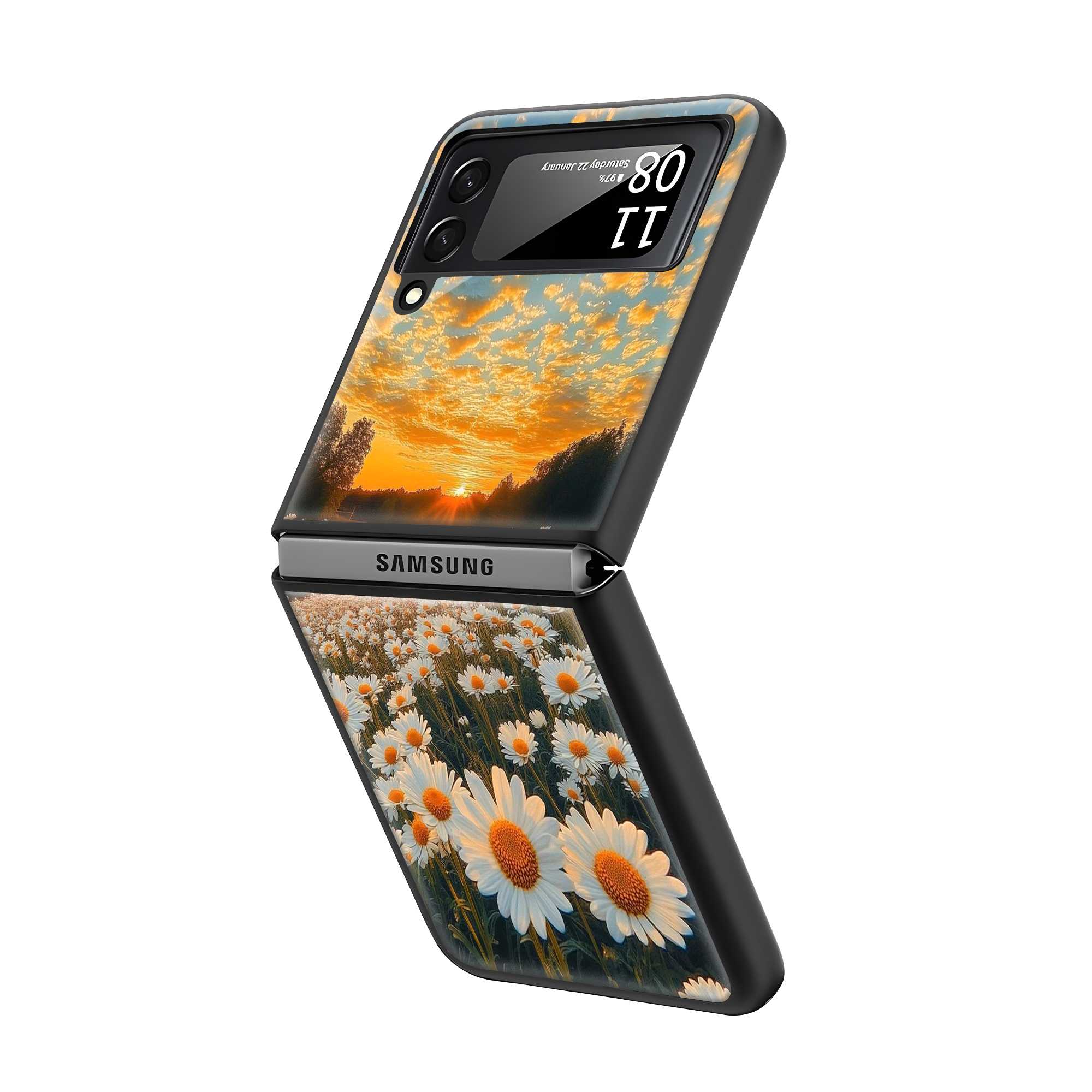 Sunset Feels Samsung Z Flip Glass Case Secondary image