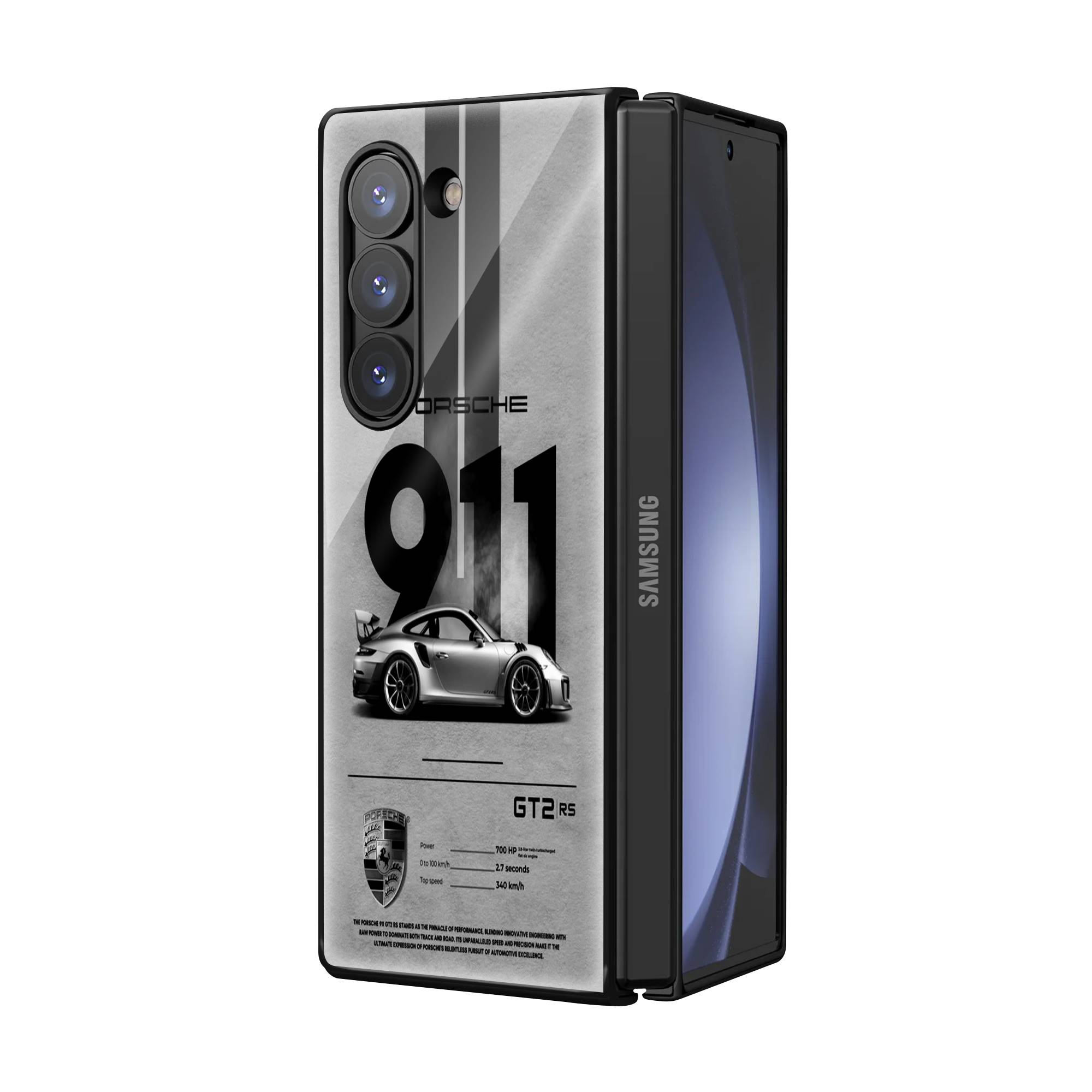 Porsche Legacy Samsung Z Fold Glass Case image 1