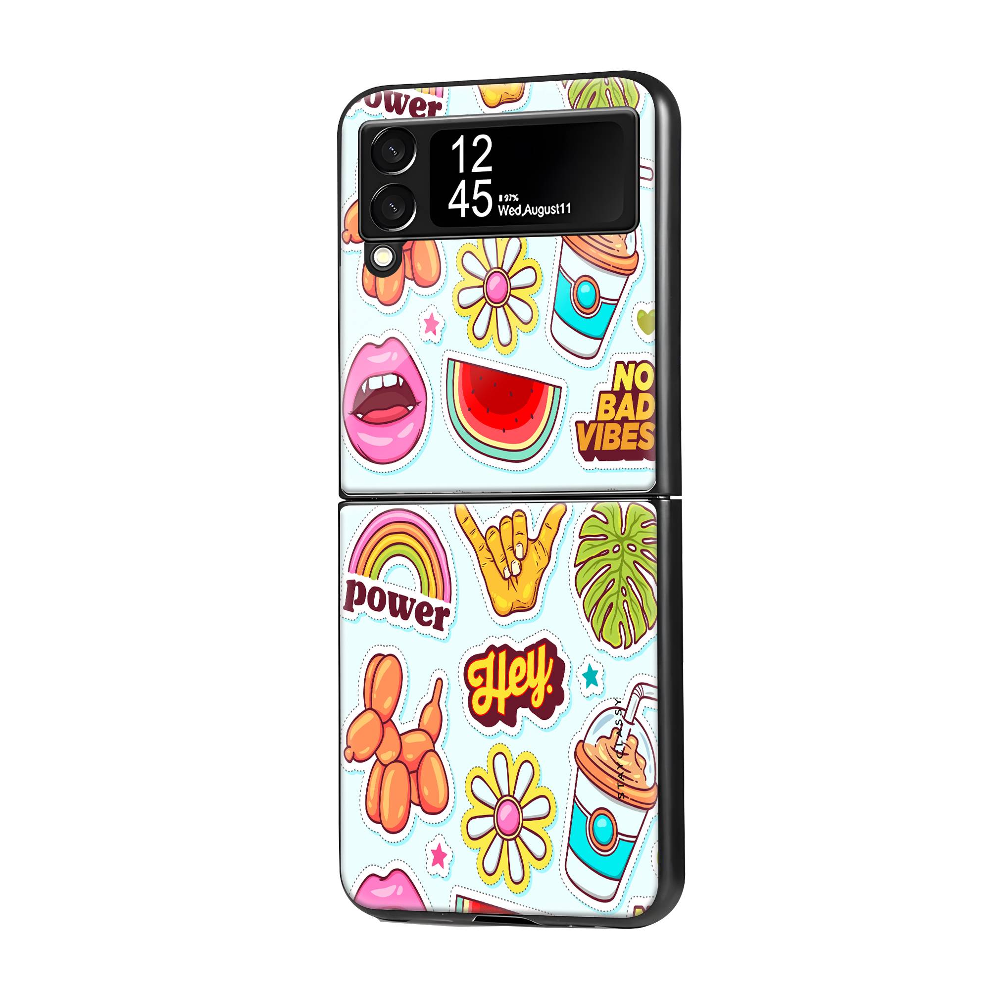 Sticker Collection Samsung Z Flip Glass Case image 0 Main image
