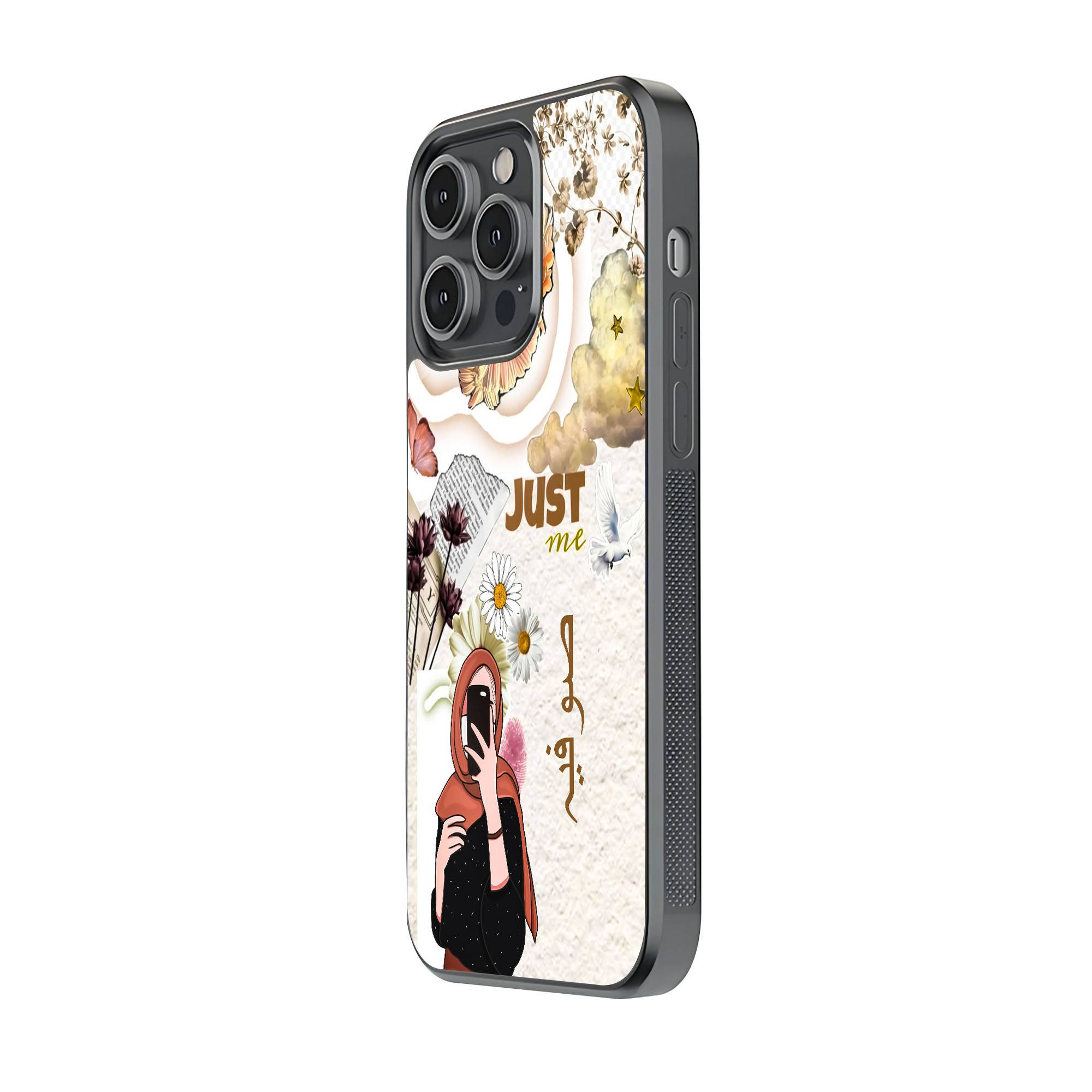 Floral Noir Collage Glass Name Case Secondary image