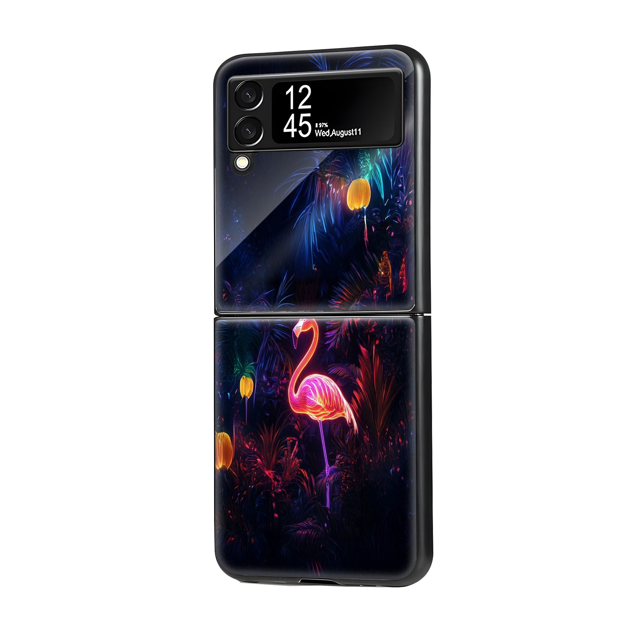 Neon Flamingo Samsung Z Flip Glass Case image 0 Main image