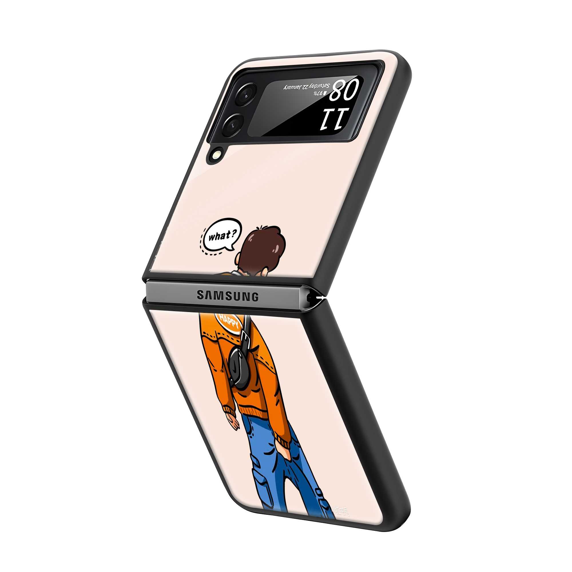 What Goes Samsung Z Flip Glass Case Secondary image