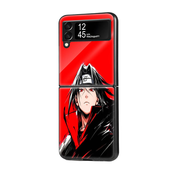 Itachi Uchiha Samsung Z Flip Glass Case image 0