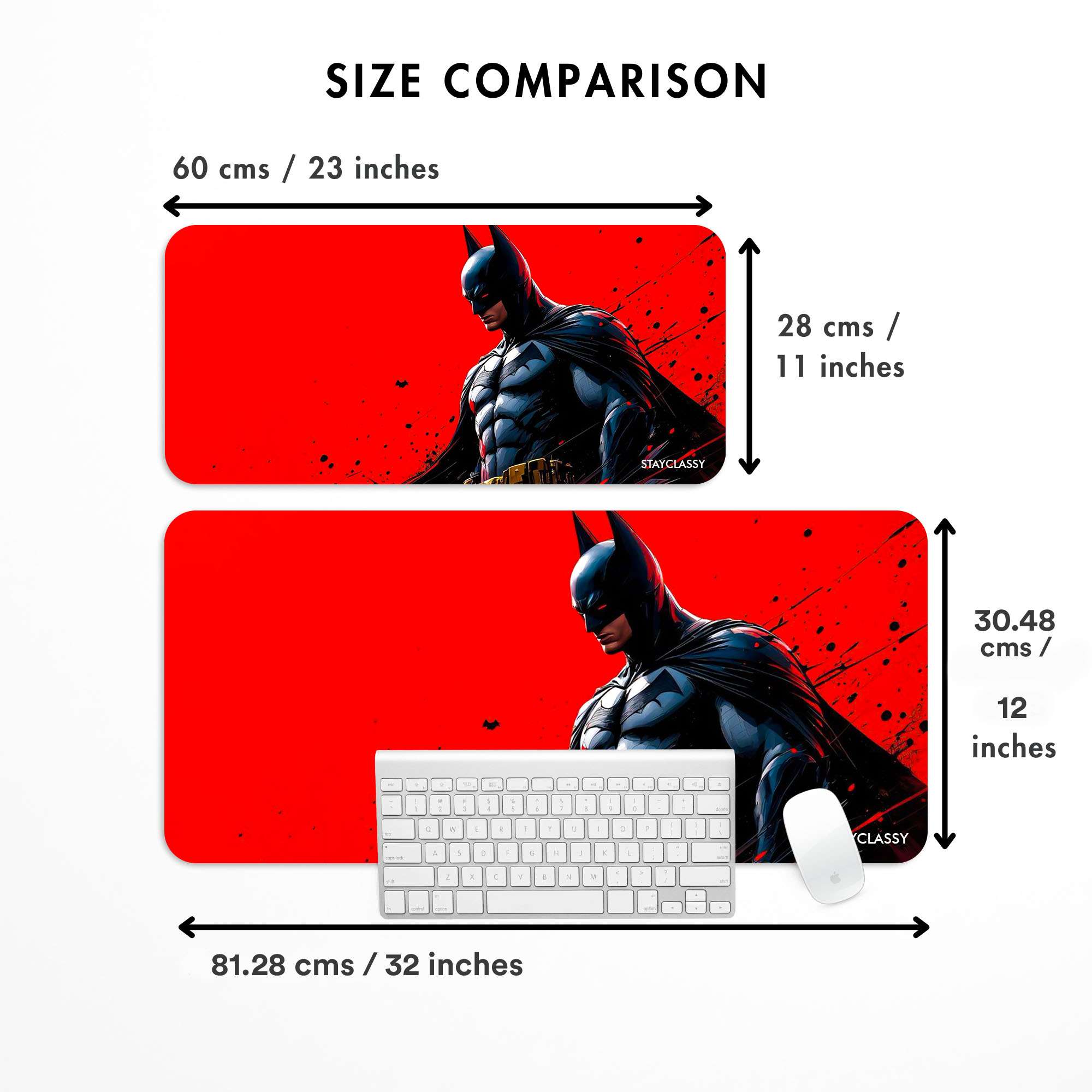 Red Batman Desk Mat image 3