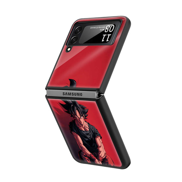 Scarlet Aura Goku Samsung Z Flip Glass Case