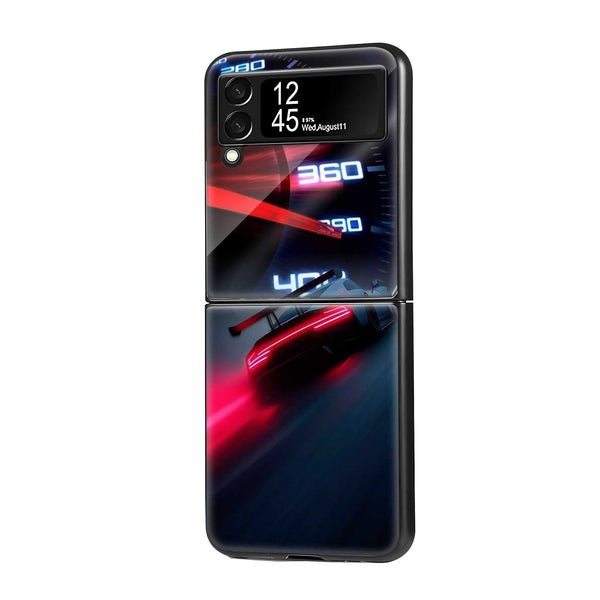Porschee Samsung Z Flip Glass Case