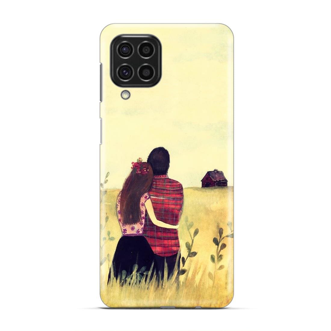 Cartoon Couple Hug Samsung F62 Mobile Phone Cover – 
