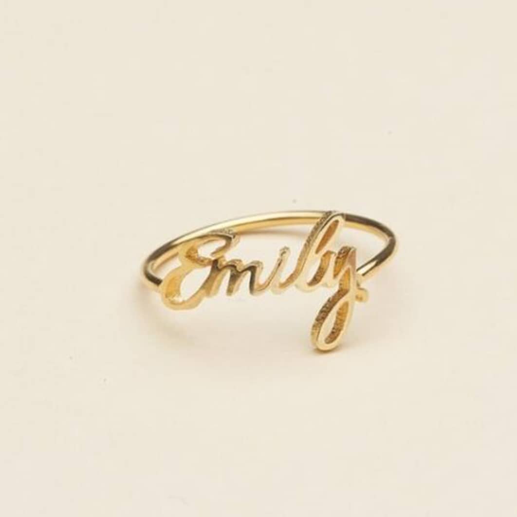 Customized Love Gold Name Rings