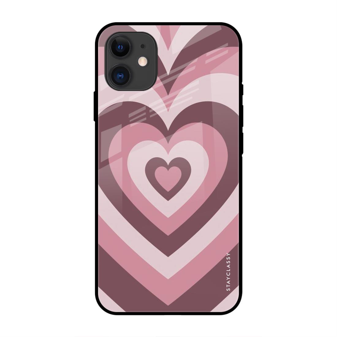 Pink and Choco Y2K iPhone 11 Glass Case – Stayclassy.in