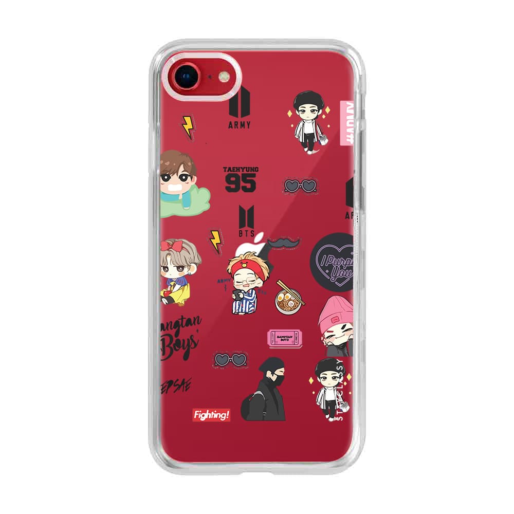 Bts Sticker iPhone SE 2020 Clear Case Stayclassy.in