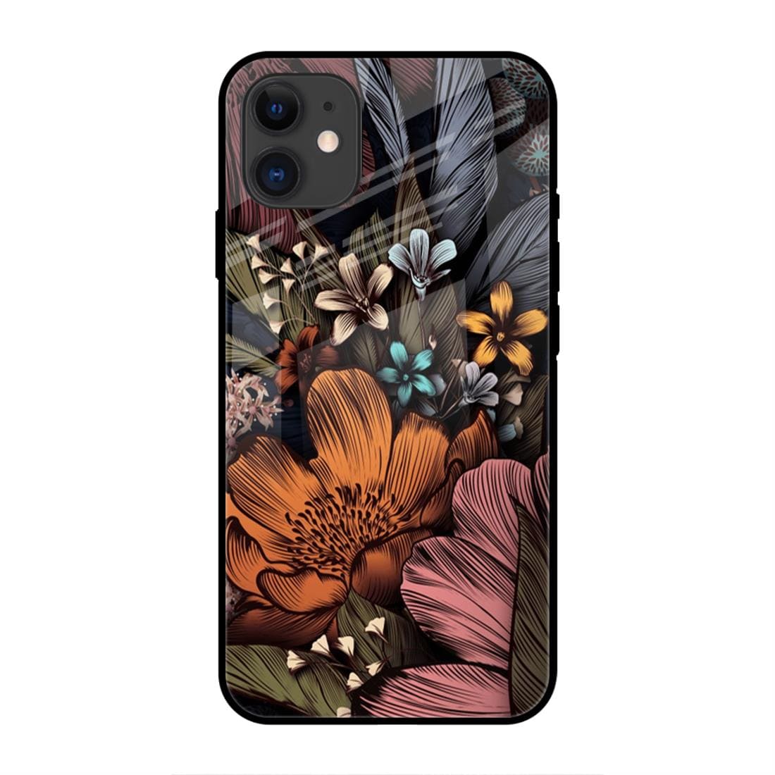 Vintage Floral Pattern iPhone 11 Glass Case – Stayclassy.in