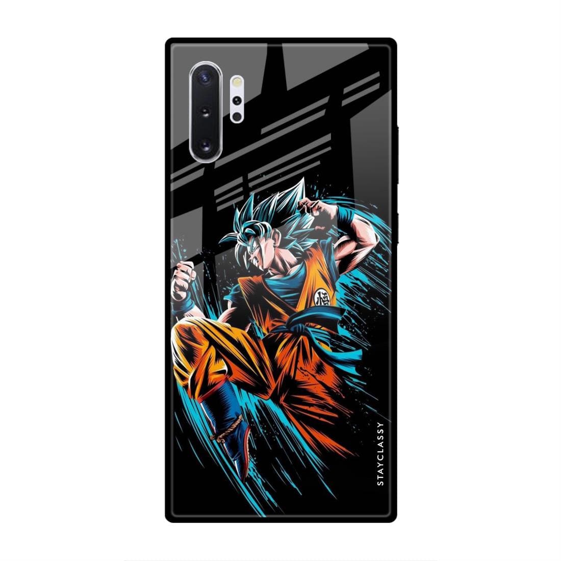 Goku dragon Ball anime art print Samsung Note 10 Plus Glass Case –  Stayclassy.in