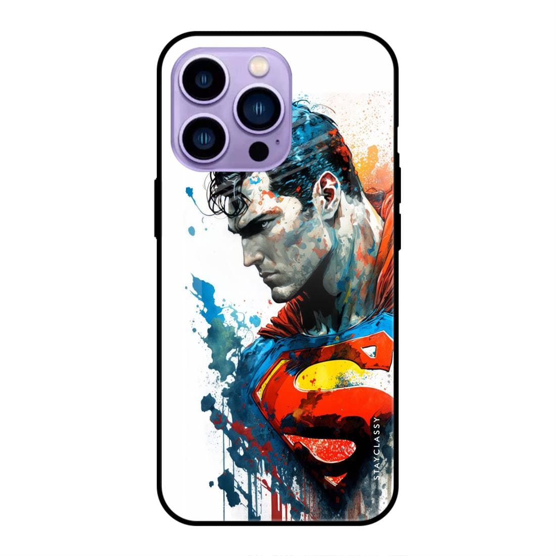 Superman iPhone 15 Pro Glass Case Stayclassy.in