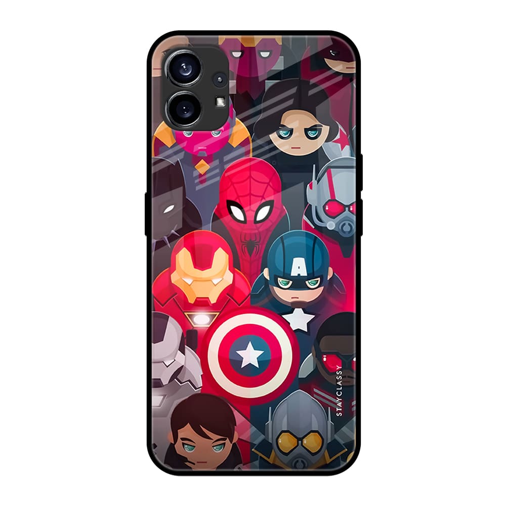 Avengers Cartoon Nothing Phone 1 Glass Case Stayclassy.in