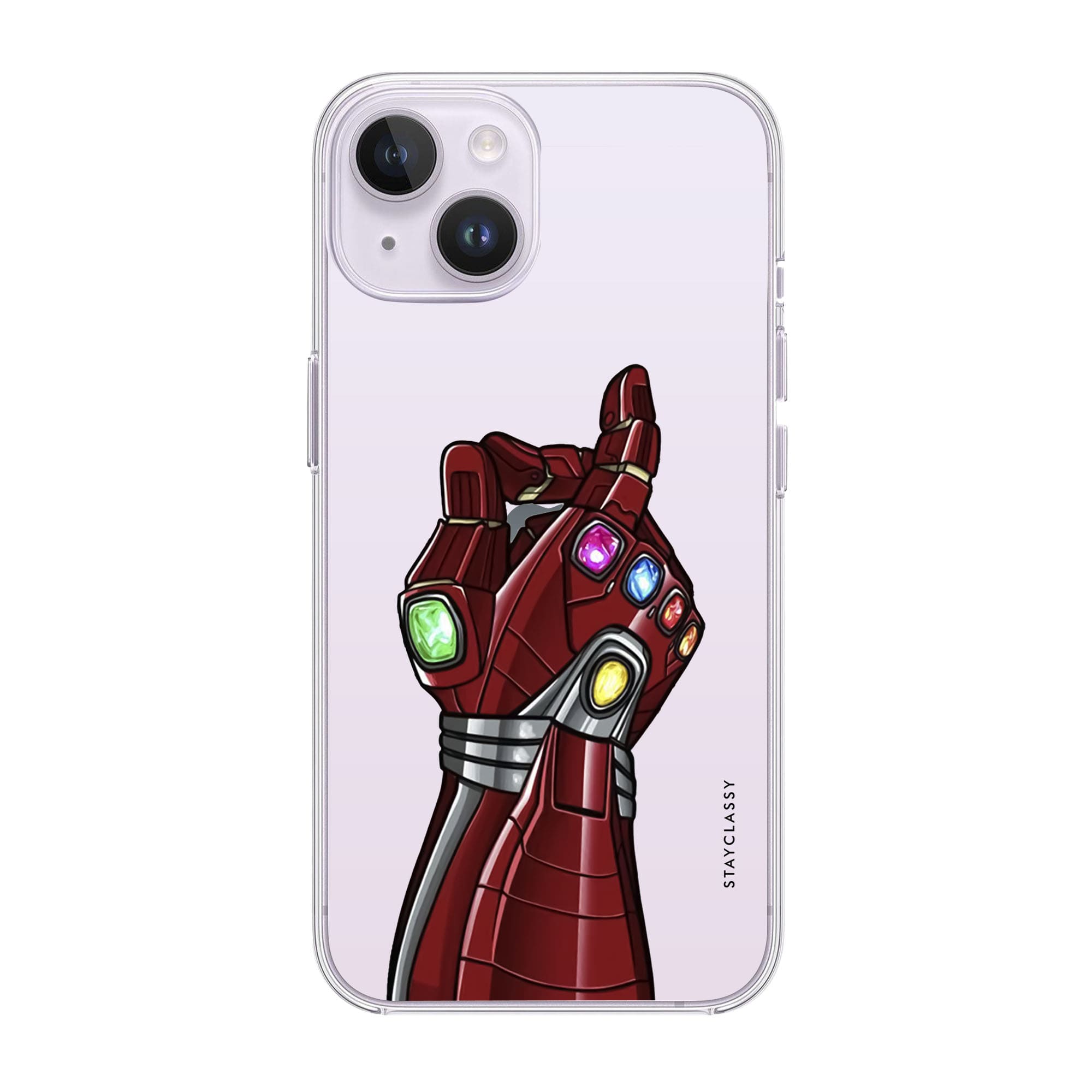 I am Iron Man iPhone 15 Plus Clear Case Stayclassy.in