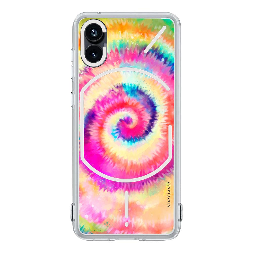 Rainbow Tie Dye Mini Art Nothing Phone 2 Clear Case –