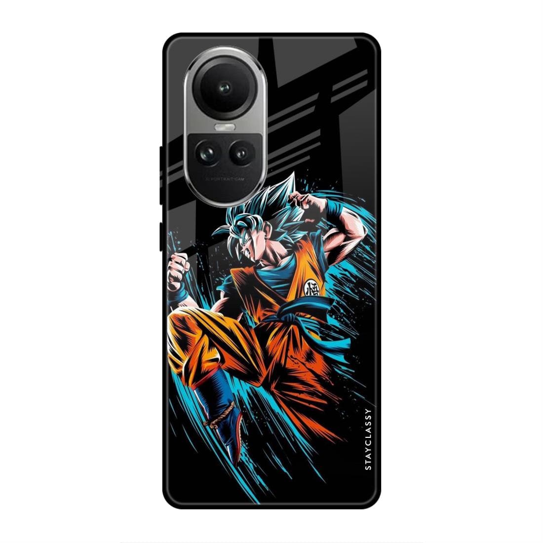 Goku dragon Ball anime art print Oppo Reno 10 5G Glass Case – Stayclassy.in