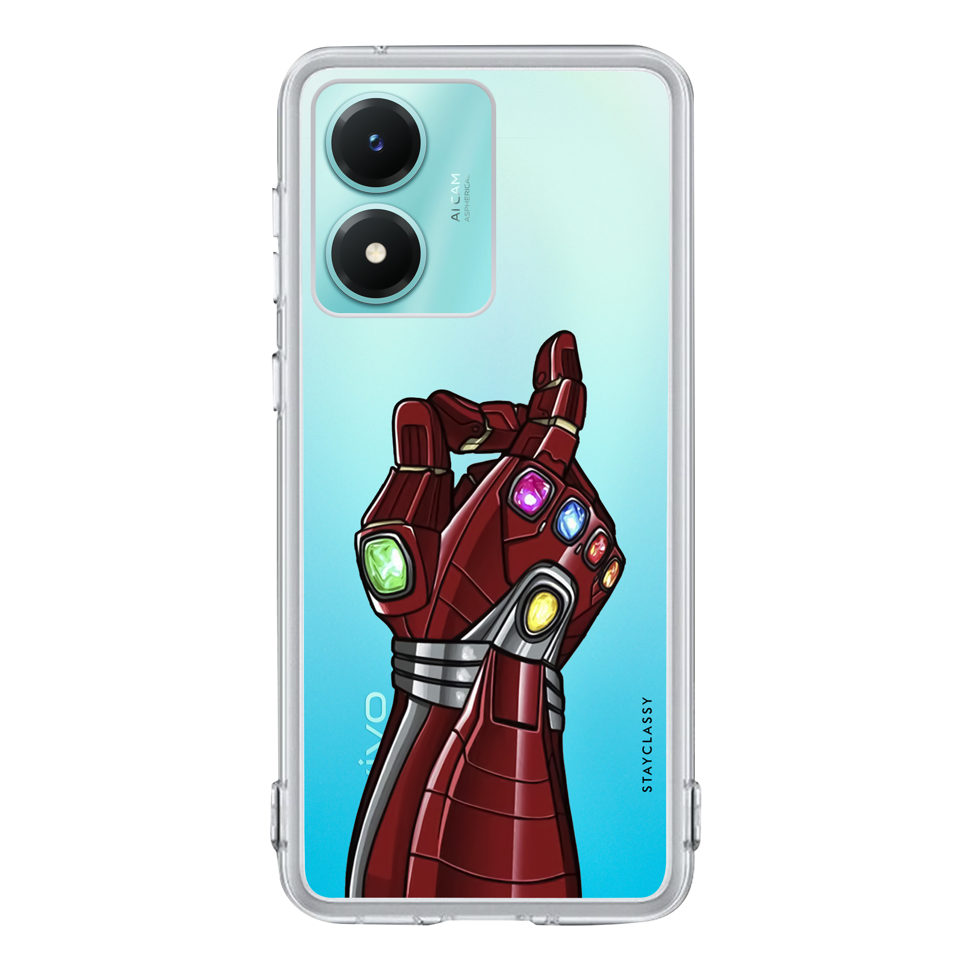 I am Iron Man Vivo Y02s Clear Case Stayclassy.in