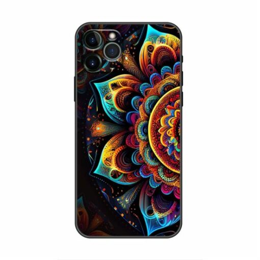 Colorful Mandala Pattern iPhone 12 Pro Max Silicone Case