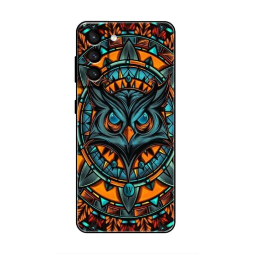 Artistic Retro Owl pattern Samsung S23 Plus Silicone Case