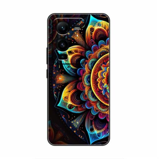 Colorful Mandala Pattern Vivo S15 Pro Silicone Case